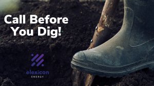 Work boot on a shovel - call before your dig